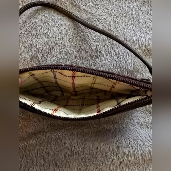 NWOT Coach Dark Brown Signature Wristlet with Gold Hardware - Picture 5 of 5